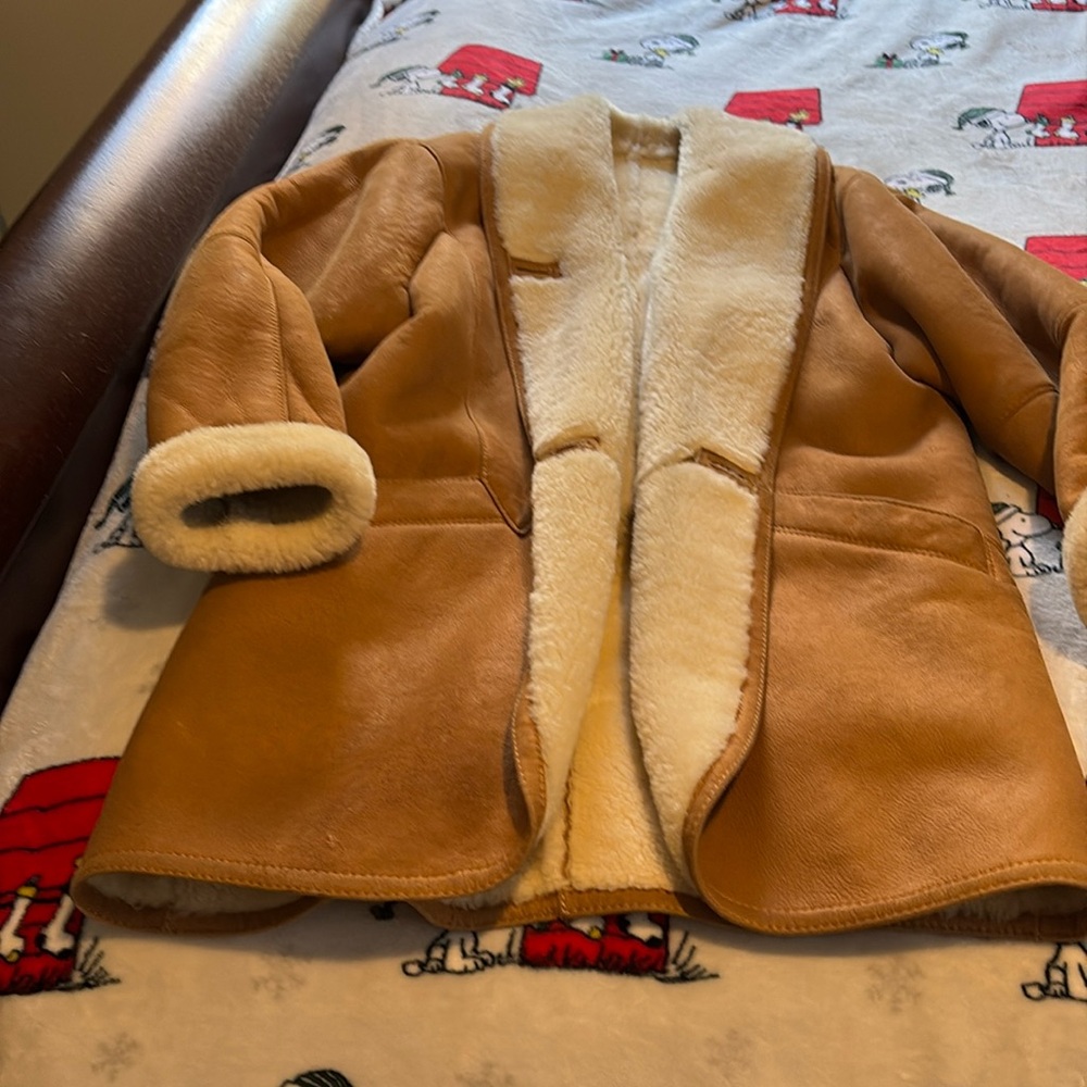 Women's Tan Shearling Coat